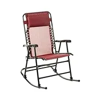 amazon basics fauteuil à bascule pliant - rouge
