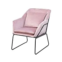 svita fauteuil de relaxation rembourré avec coussin rose
