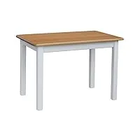 k koma table de cuisine table à manger en bois de pin massif blanc miel neuf fabricant différentes masses (120, 80)