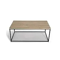 idmarket - table basse detroit 113 cm design industriel