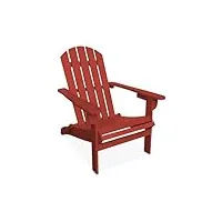 alice's garden - fauteuil de jardin en bois - adirondack salamanca terracotta- eucalyptus chaise de terrasse retro. siège de plage