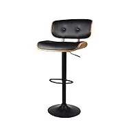 rendez vous déco - chaise de bar en cuir synthétique - melchior - tabouret bar pivotant et réglable en hauteur - hauteur assise 69/91 cm