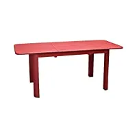 rendez vous déco table de jardin eos extensible rouge 130/180cm