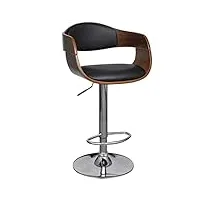 vidaxl bois courbé tabouret de bar cuir synthétique chaise de bistrot pub