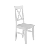erst-holz chaise de cuisine, chaise de salle à manger, chaise en pin massif naturel v-90.71-23, type de bois/couleur du bois:pin blanc