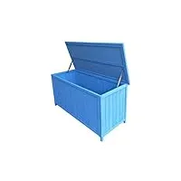 habrita - coffre de rangement lasuré bleu box1355