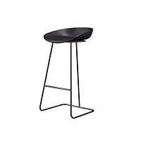 tabourets de bar chaise de cuisine cuisine bar cafe, armature en fer solide, tapis pp confortable, capacité de charge maximale 150 kg, blanc et noir