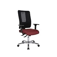 topstar open x (n) chaise de bureau ergonomique en tissu bordeaux/noir