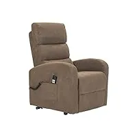 poltrone italia jessica1 fauteuil releveur inclinable dispositif médical kit 4 roues siège à micro-ressorts doux fauteuils électriques fauteuils de relaxation marron