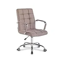 clp fauteuil de bureau deli tissu - chaise de bureau réglable en hauteur et pivotante - dossier haut et accoudoir - couleur :, couleur:taupe