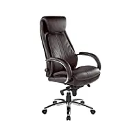 kijng fauteuil de direction throne marron cuir - chaise de bureau ergonomique