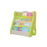 zjz bibliothèque rose, multifonctionnel à quatre couches bébé stockage de jouets enfants livre en plastique de bande dessinée meuble de rangement (size : 82 * 42 * 82cm), green