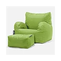 big bertha original, fauteuil pouf extérieur avec repose-pied, pouf design, pouf poire, vert acide