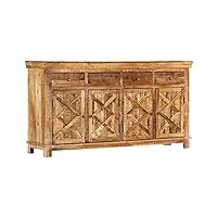 vidaxl buffet avec 4 tiroirs armoire de stockage meuble de rangement commode salon salle de séjour intérieur maison bois massif de manguier