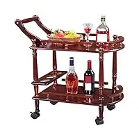 zyfa chariot de service cuisine desserte à roulettes chariot commode roulant avec plateau repas amovible, chariot à boissons thé