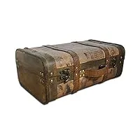 safe coffre en bois idéal comme cadeau de mariage - boîte à trésor, boîte cadeau, boîte en bois antique - 34 x 26 x 24 cm