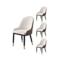 yert chaise/table de salle à manger et chaise en fer forgé, coussin de siège en pu éponge à rebond haut, convient aux cafés et restaurants, beige (88 × 46 × 49 cm)