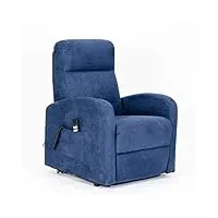 sime roma 2 moteurs fauteuil releveur inclinable dispositif médical 2 roues siège à micro-ressorts doux fauteuils électriques fauteuils de relaxation bleu