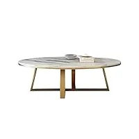 8cm/100cm table de salon table basse en blanc marbre ovale l table de canapé moderne l table a café table d'appoint bout de canapé table de réception