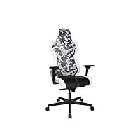 topstar sitness rs sport plus chaise de bureau pivotante, simili cuir synthétique tissu, blanc/gris, taille unique