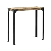 table mange debout bristol industriel vintage bois et métal 80x140 108cm