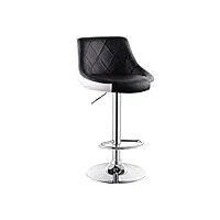 tabouret de bar reglable en hauteur，caoutchouc antidérapant chaises de bar，chaise avec poignée réglable (color : bar stools set of 2 black)
