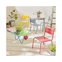 alice's garden - salon de jardin pour enfants - anna - multicolore. 4 places. table et chaises. 48x48cm