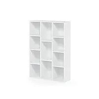 furinno 11 cube bibliothèque réversible ouverte, blanc, one size
