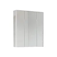 trendteam smart living armoire de salle de bain avec miroir monte - 60 x 74 x 18 cm - façade : blanc brillant - corps : mélamine blanche avec large champ de vision