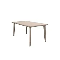 resol new dessa table de jardin rectangulaire 160 x 90 cm marron sable