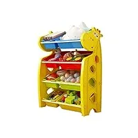 meuble s le support de rangement des jouets for enfants avec panier girafe multilayer étagère de rangement en plastique (size : m)