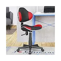 bakaji fauteuil de bureau président, en tissu respirant et structure en polypropylène, rotation à 360 degrés, hauteur réglable, décoration pour maison, bureau, chambre
