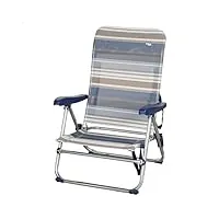 aktive 62601 chaise de plage pliable 5 positions bleu, aluminium, 61x50x85cm x1