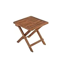 estexo table d'appoint en bois d'acacia - table basse - table de jardin pliante - table de balcon - 40 x 40 cm