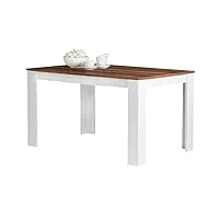 bakaji table de salle à manger de cuisine forme rectangulaire design moderne en bois mdf finition en mélamine dimensions 120 x 80 x 74 cm décoration maison