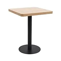 vidaxl table de bistro table de café table de salle à manger table de bar dîner repas restaurant maison intérieur marron clair 60x60 cm mdf