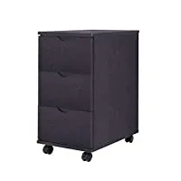 festnight meubles de rangement | caisson de bureau mobile | meuble à tiroirs 33 x 45 x 60 cm noir