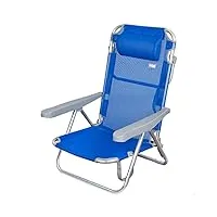 aktive - chaise pliante, multi-position et en aluminium, mixte, 62608, bleu marine