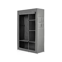 rayen armoire avec étagères gris 105 x 161 x 45 cm 2384.01