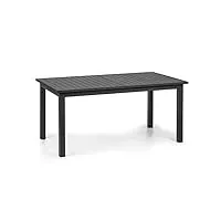 blumfeldt toledo - table de jardin, extensible, matériaux: aluminium, thermolaqué, surface de table max : 213x90 cm, jusqu'à 8 personnes, résiste aux intempéries, installation simple - anthracite