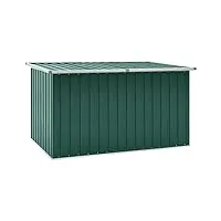 vidaxl boîte de rangement de jardin coffre de stockage boîte de stockage coffre de rangement extérieur patio terrasse vert 171x99x93 cm
