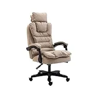 qffl chaise pliante chaise de bureau exécutif, chaise de bureau moderne À haut dossier, chaise d'ordinateur inclinable, coussin de siège réglable et appui-tête (color : pink)