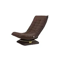 yuping k-q fauteuil inclinable salon balcon chaise enfant pliante tapis de lecture rotatif À 360 °, 4 angles réglables (color : brown)