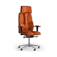 kulik system chaise de bureau ergonomique - chaise confortable et réglable avec système de soutien lombaire |fauteuil ergonomique avec design breveté| business Éco-cuir - orange design