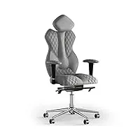 kulik system chaise de bureau ergonomique - chaise confortable et réglable avec système de soutien lombaire |fauteuil ergonomique avec design breveté| royal antara - argenté design