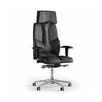 kulik system chaise de bureau ergonomique - chaise confortable et réglable avec système de soutien lombaire |fauteuil ergonomique avec design breveté de soulagement du dos| business antara - noir