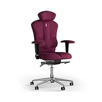 kulik system chaise de bureau ergonomique - chaise confortable et réglable avec système de soutien lombaire |fauteuil ergonomique avec design breveté de soulagement du dos| victory azure - rose