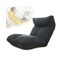 nanana grand pouf poire inclinable, pouf en forme de chaise inclinable pour intérieur et extérieur, pouf joueur, ergonomique, confortable et moderne, 23x25 pouces,gris,14 gears