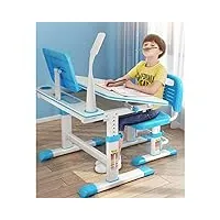 sszz ensemble bureau et chaise enfants bureau d'étude enfants réglable en hauteur table rangement tiroir coulissant antireflet inclinable