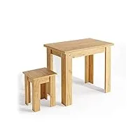 vicco table de salle à manger avec chaise roman, sable, 90 x 60 cm